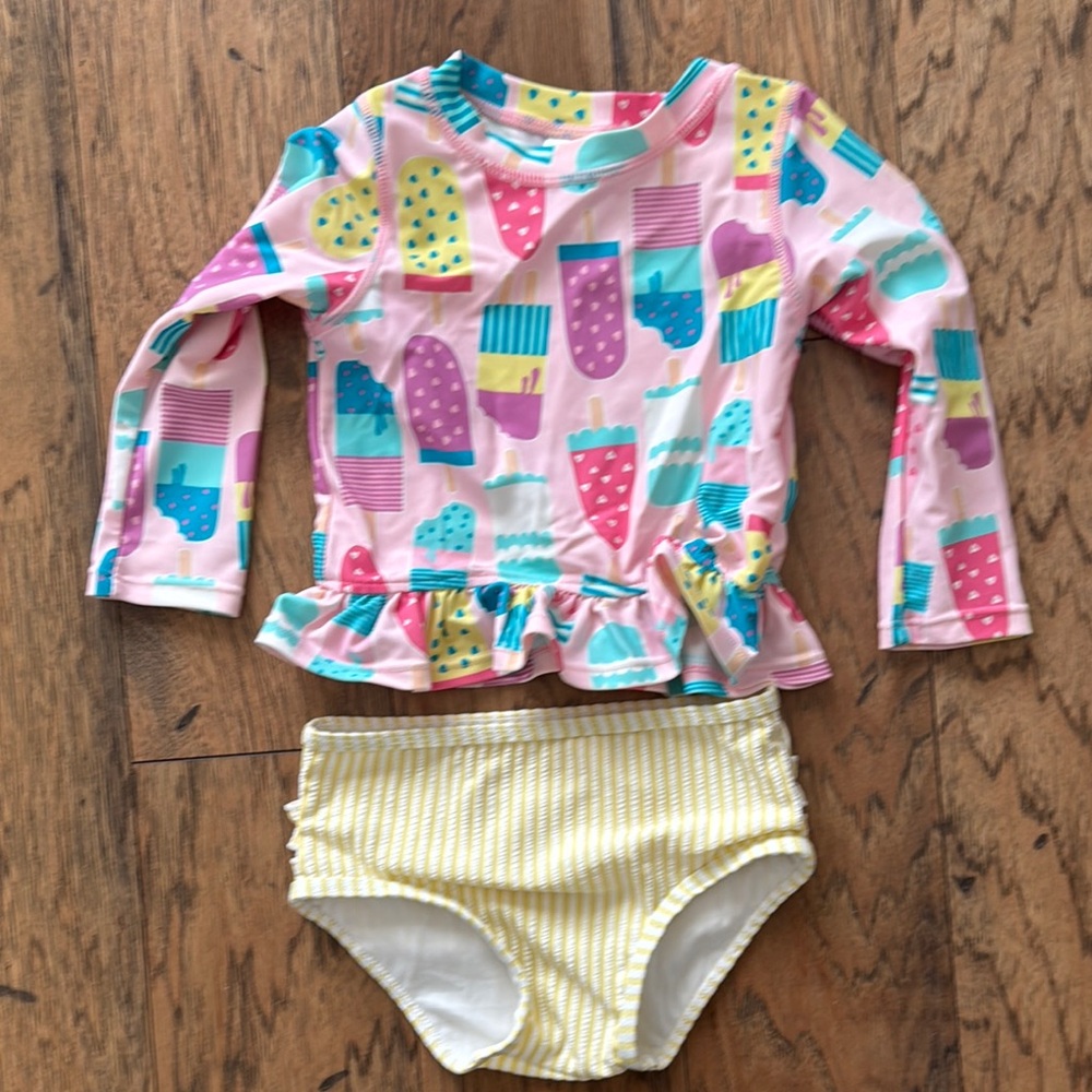 Ruffle Butts Baby Girls Swim Set 18-24 month